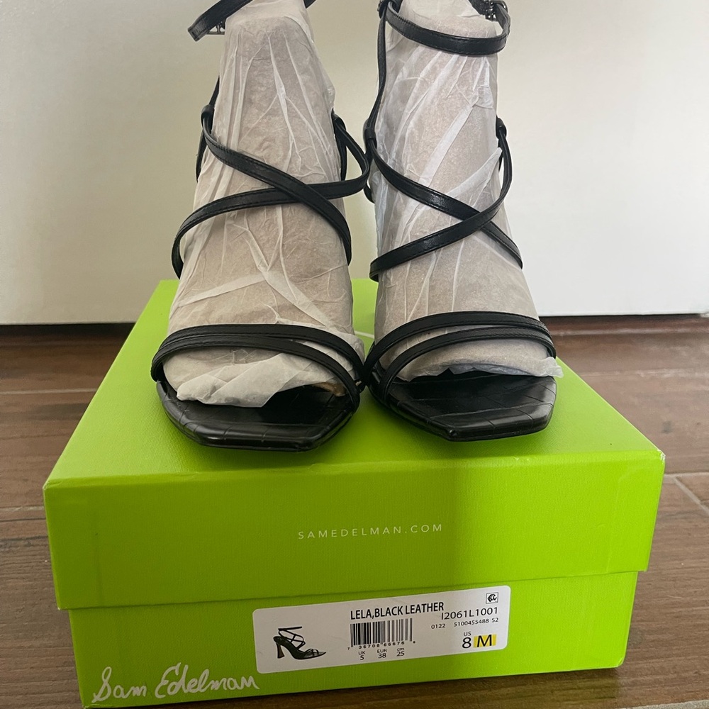 Sam Edelman Black Strappy Heels